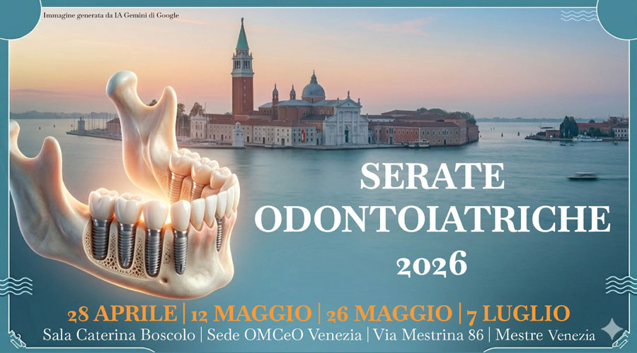 Clicca per accedere all'articolo Serate Odontoiatriche 2026_4 incontri dal 28 Aprile al 7 Luglio 2026